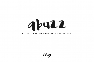 Abuzz — Tipsy Brush Lettering Font Download