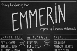 Emmerin Skinny Chalkboard Font Download