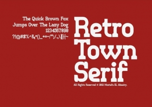 Retro Town Serif Font Download