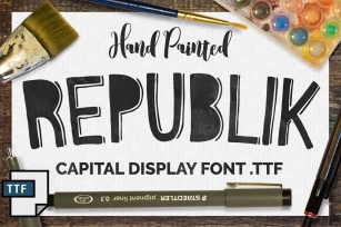 Hand Painted Republik Capital TTF Font Download