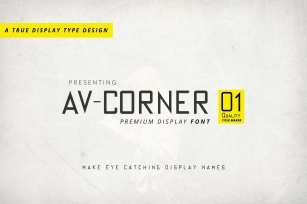 AV-CORNER Tall Display Font Download