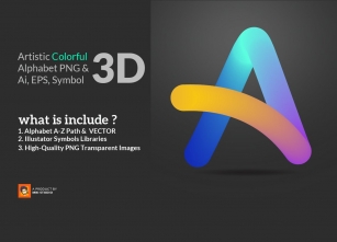 3D Colorful Font Download