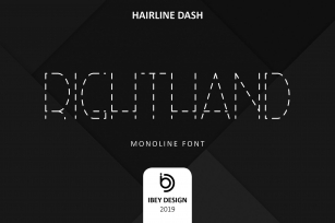 RightHand Hairline Dash Font Download