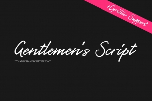 Gentlemen's Script Font Download