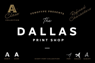 Dallas Print Shop Bundle Font Download