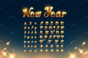 Happy New Year with Beautiful Font Download