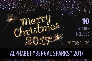 ALPHABET BENGAL SPARKS / BRUSHES / Font Download