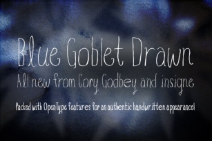 Blue Goblet Drawn Font Download