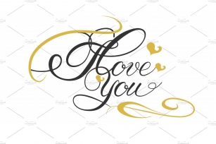 I Love You, Lettering Design Font Download