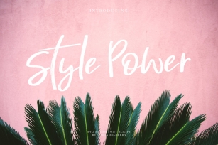 Style Power (SVG script) Font Download
