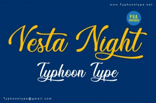 Vesta Night font Font Download