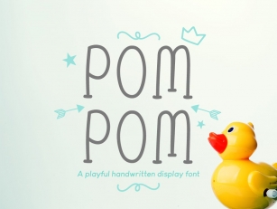 Pom Pom: Cute Handwritten font Font Download