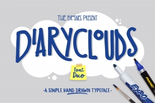Diaryclouds typeface Font Download
