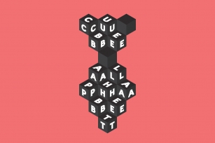 Vector Alphabet. Cube Font Download