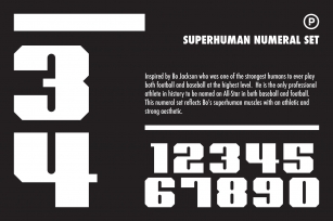Superhuman Numeral Set Font Download