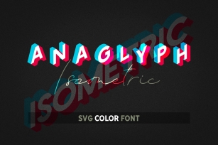 Anaglyph Isometric SVG Color Font Download