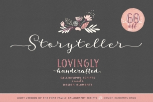 Storyteller Light – Scripts  DE Font Download
