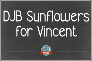 DJB Sunflowers for Vincent Font Download