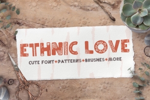 Ethnic love font BUNDLE+ 40 ELEMENTS Font Download