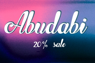 Abudabi SALE Font Download