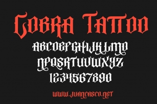 Cobra Tattoo Font Download