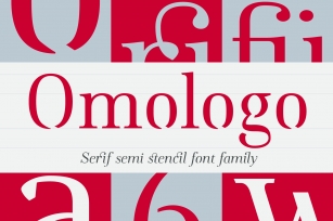 Omologo Serif Semi Stencil font Font Download