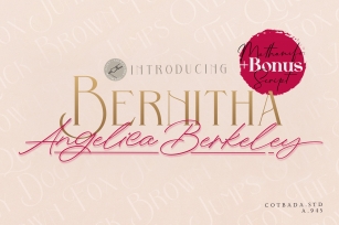 Bernitha Angelica Berkeley + BONUS Font Download