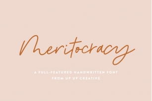 Meritocracy, A Handwritten Script Font Download