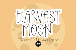 HARVEST MOON a Thin Serif Font Download