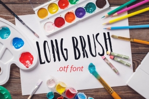 Long brush font. Font Download