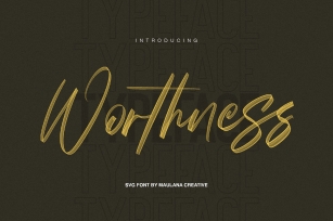 Worthness SVG Brush Free Sans Font Download
