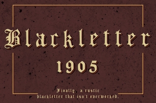 Blackletter 1905 Rustic Vintage Font Download