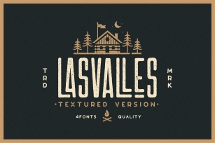 Las Valles Textured Typeface Font Download