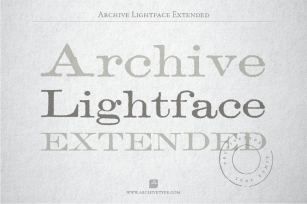 Archive Lightface Extended Font Download