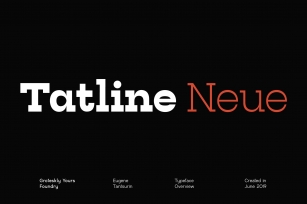 Tatline Neue — Slab Serif Family Font Download