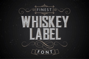 Vintage label whiskey style font Font Download