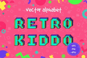 Retro kiddo vector alphabet Font Download