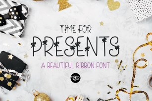 TIME FOR PRESENTS Ribbon Font Download