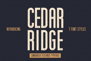Cedar Ridge, 7 Styles! Font Download