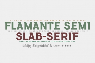 Flamante SemiSlab Light  Bold Font Download