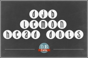 DJB Lemon Head Dots Font Download