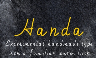 Handa, a hand made exploration Font Download