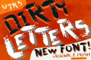 Dirty Letters new VTKS font Font Download
