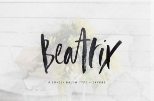 Beatrix Brush + Extras Font Download