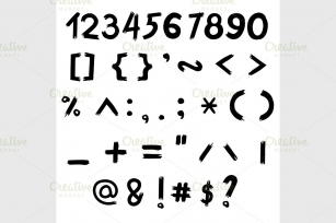 vector of digital number Font Download