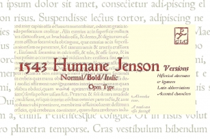 1543 Humane Jenson Family OTF Font Download