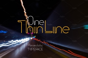 One Thin Line font Font Download