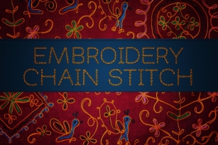 Embroidery Chainstitch Font Download