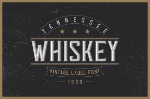 Tennessee Whiskey label font Font Download