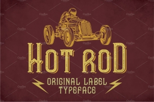 Hot Rod Modern Label Typeface Font Download